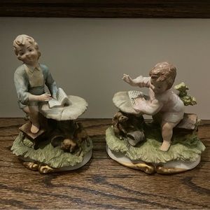 Vintage Andrea by Sadek Boy and Girl Figurines